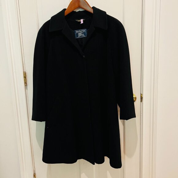 Vintage Burberry London 100% Wool Jacket Peacoat US 14 R Women Rare - Picture 11 of 16